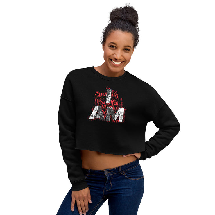 I AM Crop Sweatshirt - Abstract