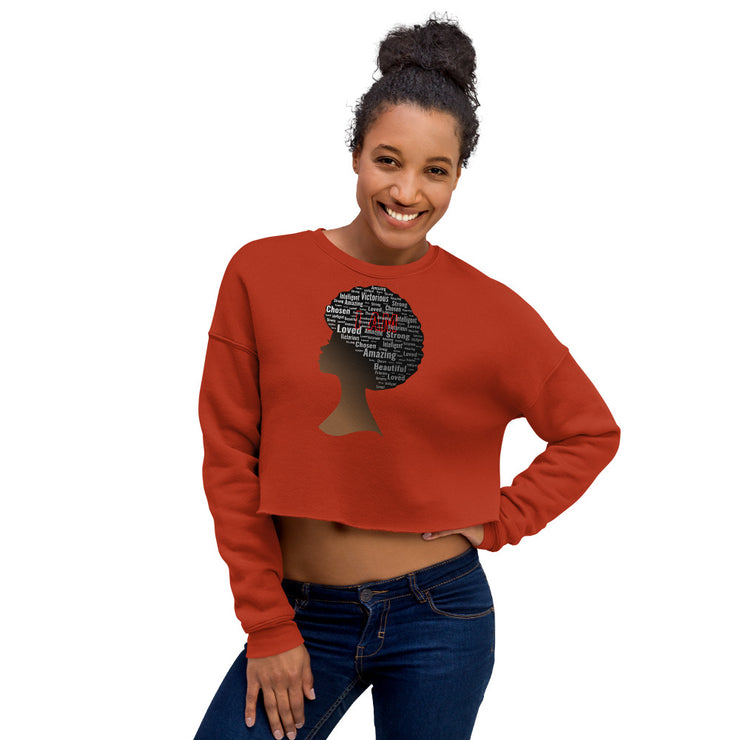 I  AM Crop Sweatshirt - Afro 1