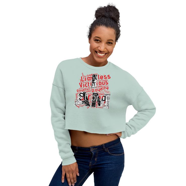 I AM Crop Sweatshirt - Abstract 2