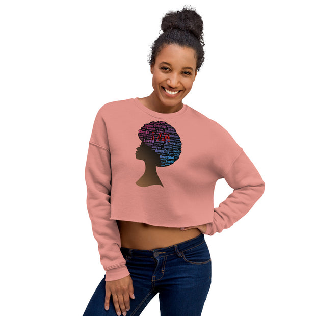 I AM Crop Sweatshirt - Afro 2