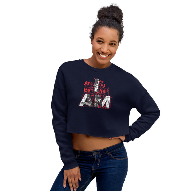 I AM Crop Sweatshirt - Abstract